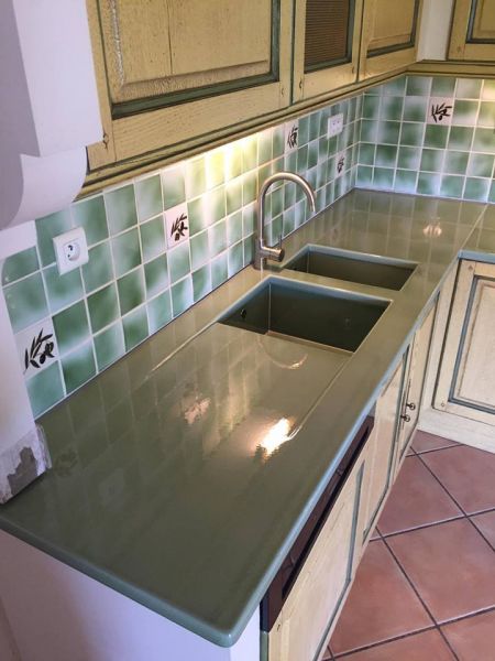 plans en lave émaillée vert