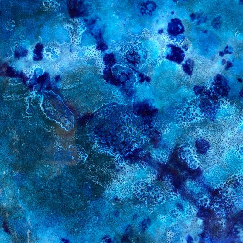 Lave émaillée mélange de couleur bleu