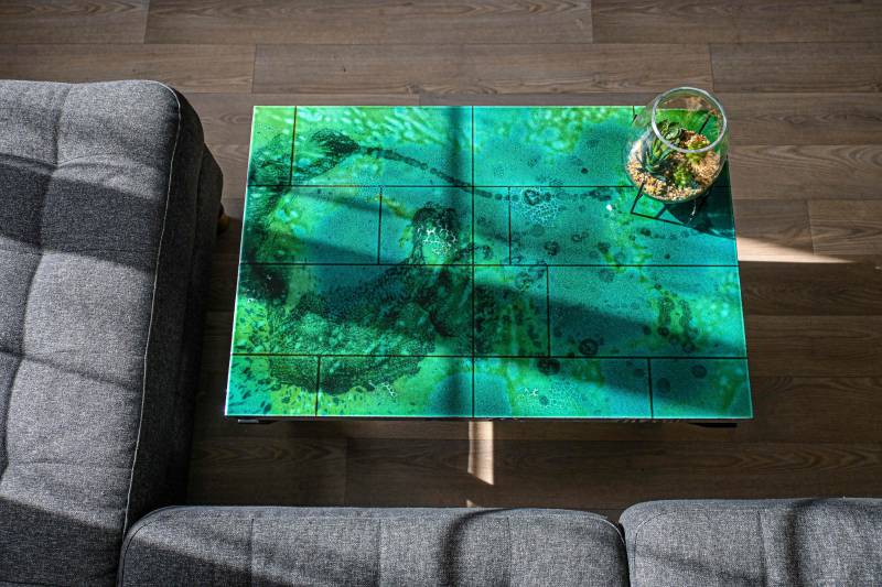 Table basse LEVY LAVA, mobilier de luxe sur mesure à Aix en Provence