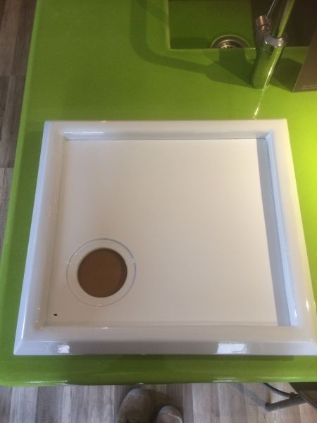 bac évier en lave émaillée à poser par dessus