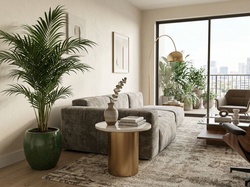 Table basse Ginka en pierre de lave émaillée