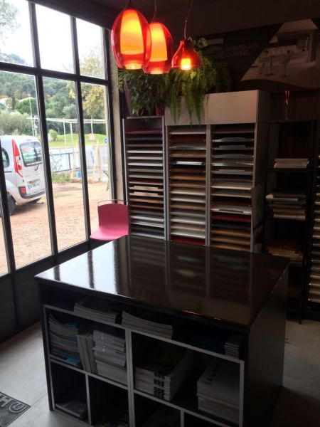 ilot central en lave émaillée