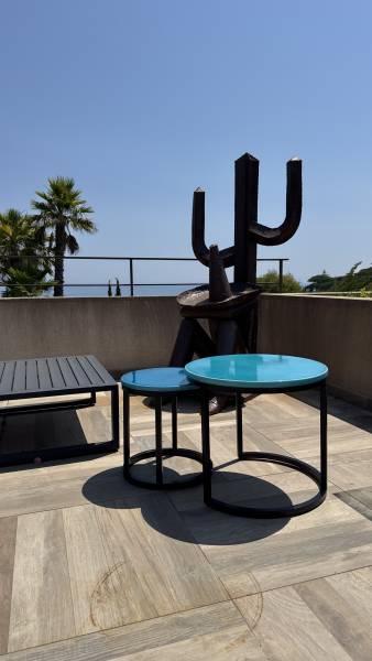 table basse Gigogne lave émaillée lavastone