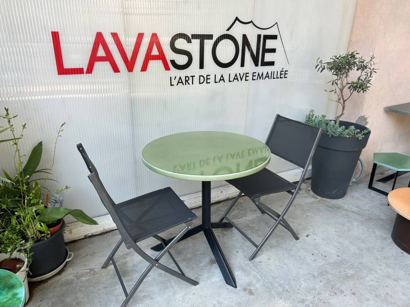 Table ronde pour 2 personnes pour terrasse ou balcon 