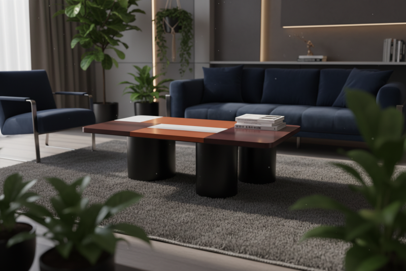 Table basse pierre de lave émaillée ORIA design Le Roy Design Lavastone