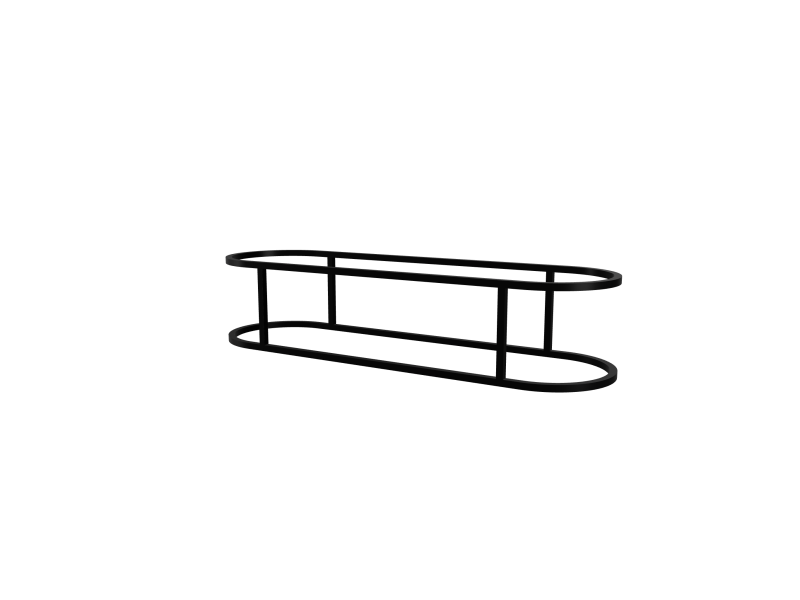 Piétement de table basse en métal pour plateau ovale