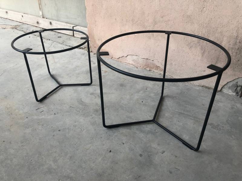 pied de table duo de table basse en lave 