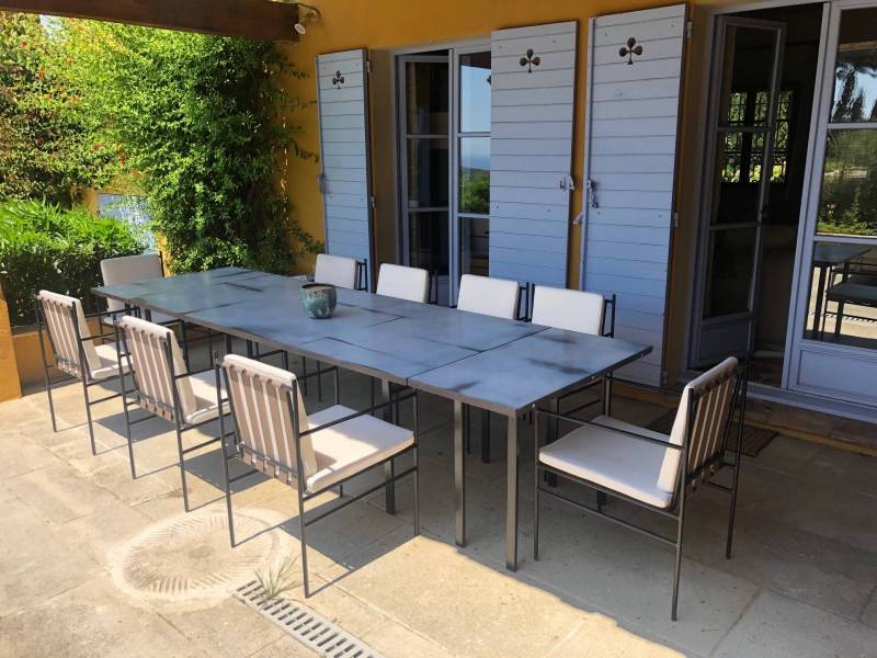 Pied métal Céline table haute