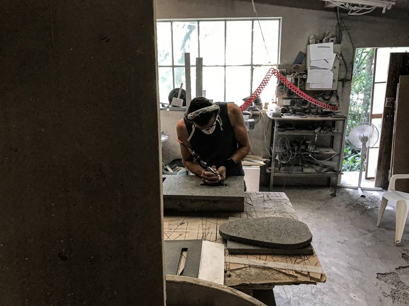 Bruno Garcia au façonnage à Toulon