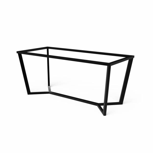 table en lave émaillée avec pied métal forme Y