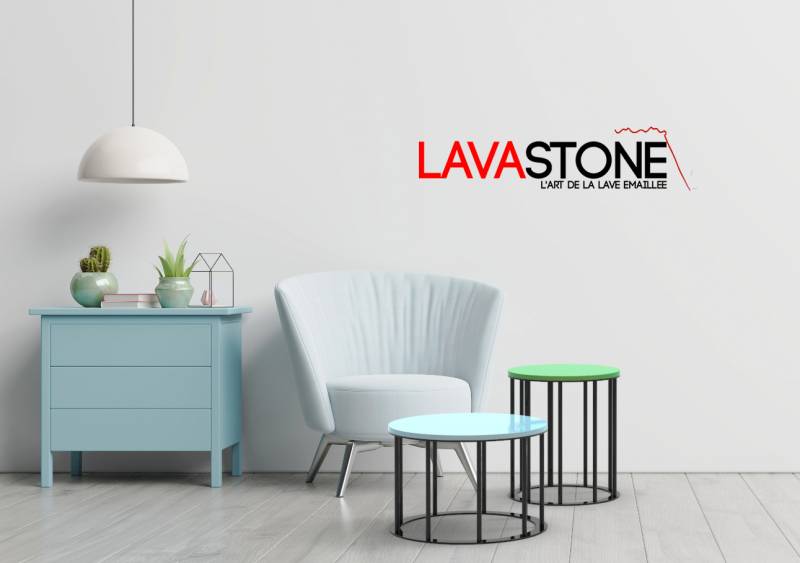 coffee table rondes en lave émaillée