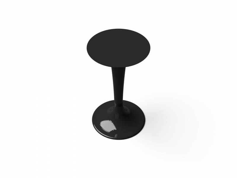 pied de table Tulipe rond noir