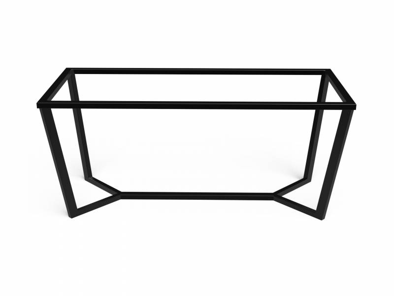 table en lave émaillée avec pied métal forme Y