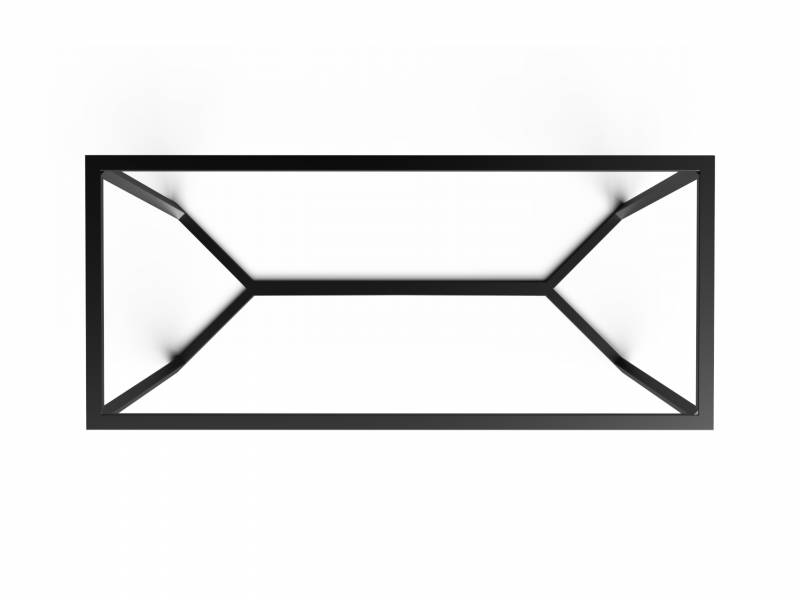 Pied en tube métal modèle Y sur mesure pour table en lave émaillée