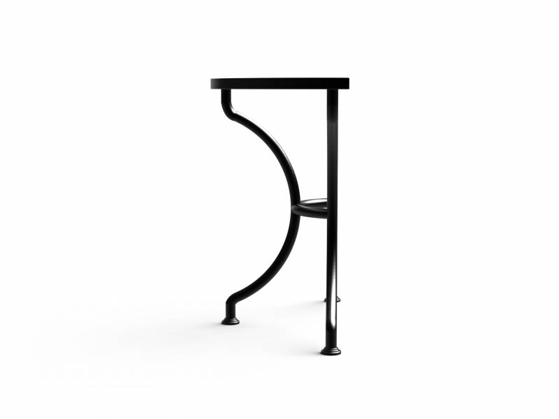 console en pierre de lave émaillée