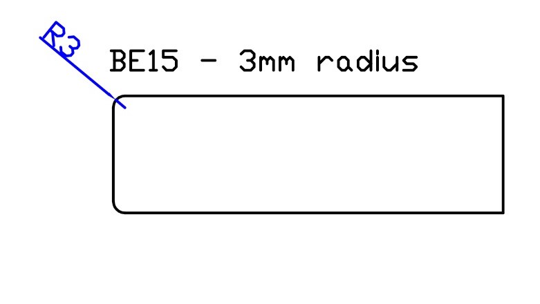 Bord droit en lave émaillée