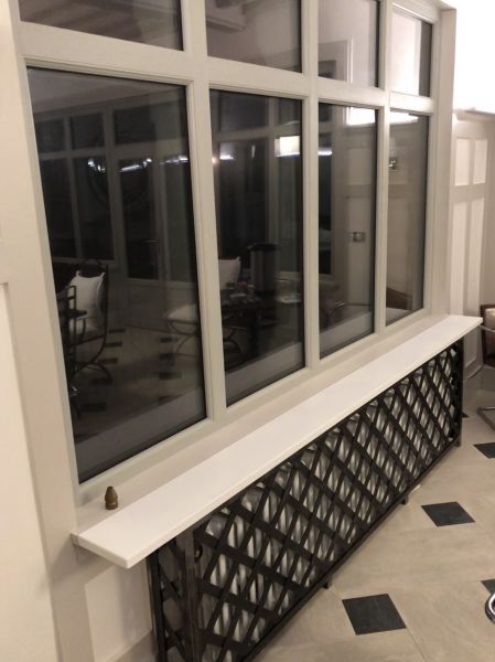 Tablette radiateur, lave blanc Calisson