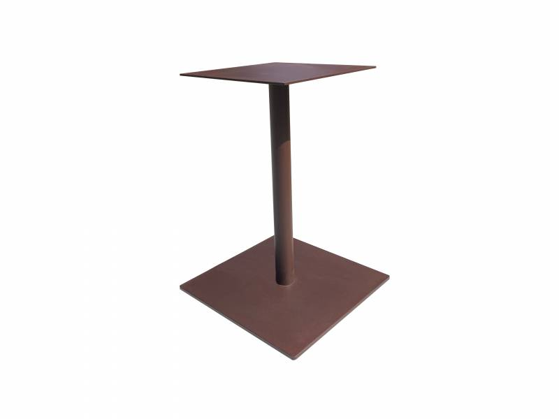 Piètement de table haute en métal effet rouillée