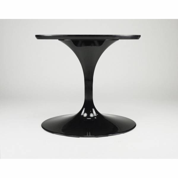 pied central Tulipe noir oval pour table en lave émaillée
