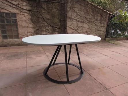 Table plein ceintre lave émaillée