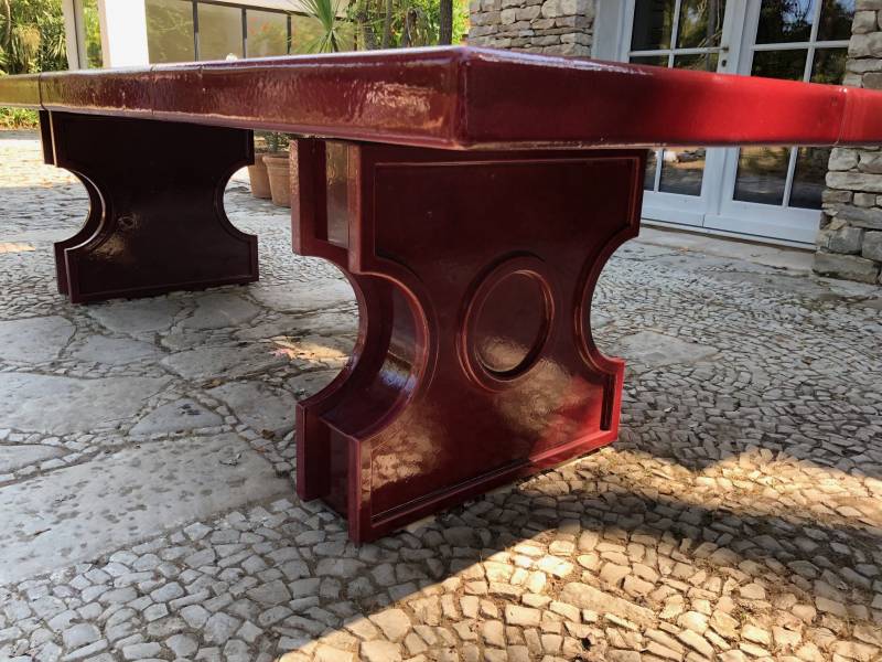 jambage de table en lave émaillée