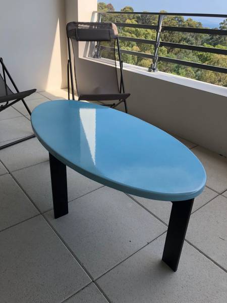 Table basse Design pied Croix Plat