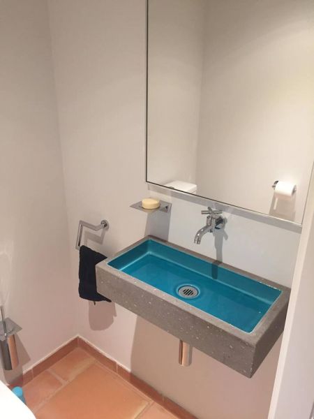 vasque salle de bain toilette creusée en lave émaillée